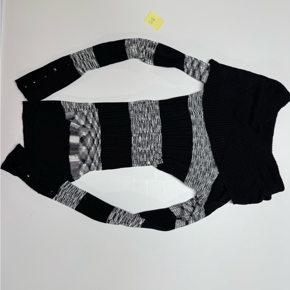 Black and Gray Striped Sweater